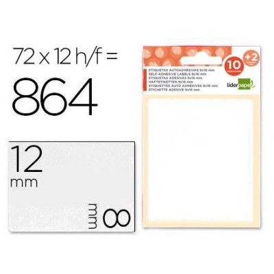 ETIQUETAS LP 8x12mm FOLHA...