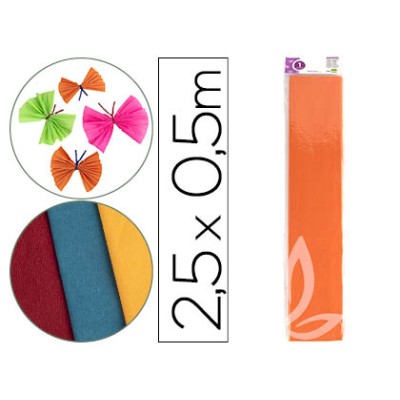 PAPEL CREPE 0,50x2,5MT LARANJA