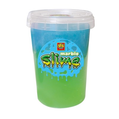 SLIME MARMORE VERDE E AZUL...
