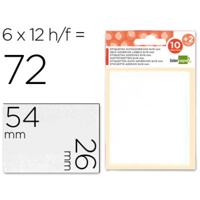 ETIQUETAS LP 26x54mm FOLHA...