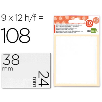 ETIQUETAS LP 24x38mm FOLHA...