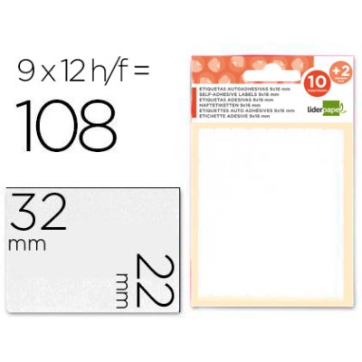 ETIQUETAS LP 22x32mm FOLHA...