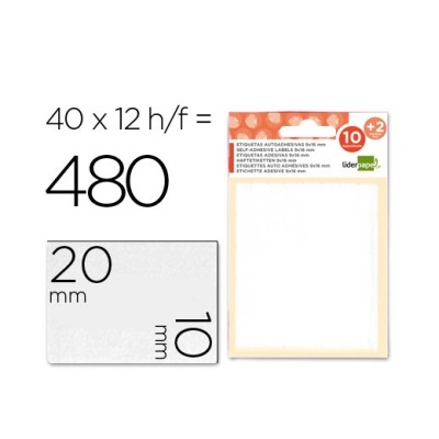 ETIQUETAS LP 10x20mm FOLHA...