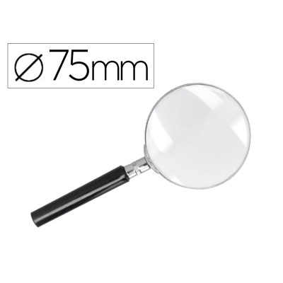 LUPA CRISTAL ARO METALICO 75mm