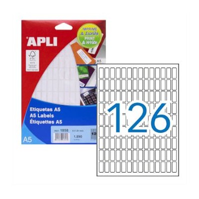 ETIQUETAS APLI 8x20mm  A5...