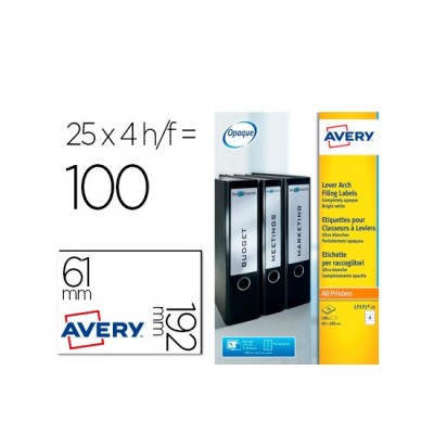 ETIQUETAS BRANCAS A4 AVERY...